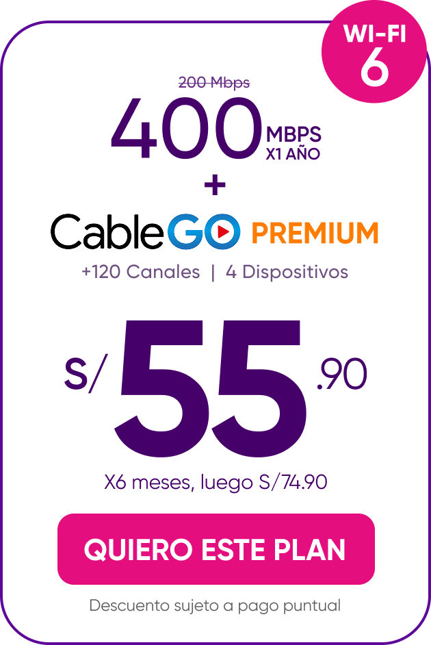 Planes CableGo 400mb