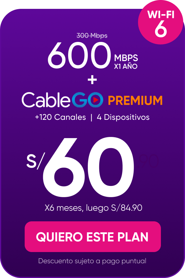 Planes CableGo 600mb